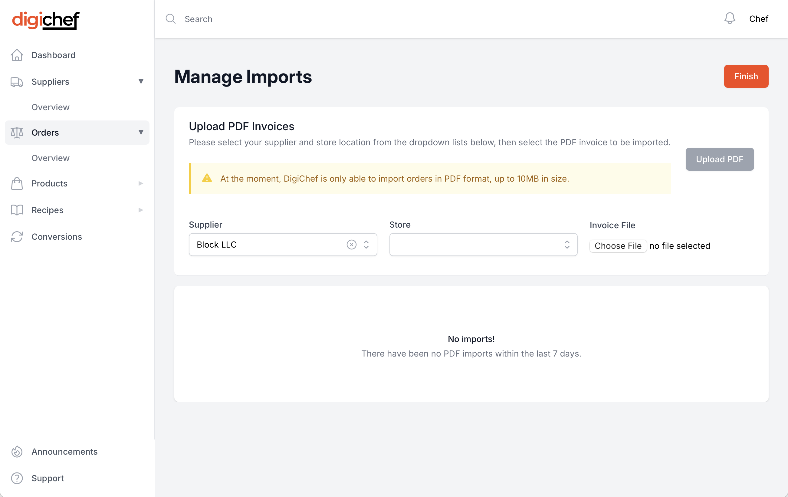 Recipe page user interface